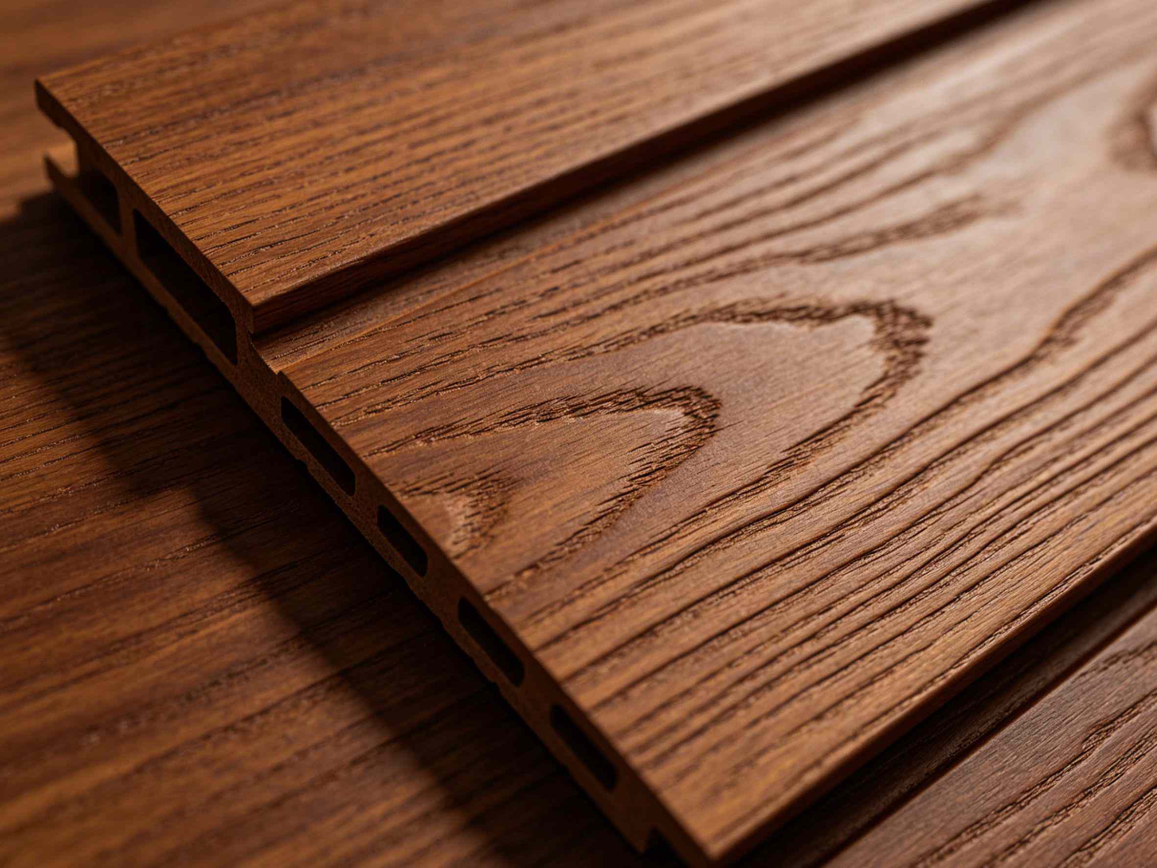 3D deep embossed wood grain closeup