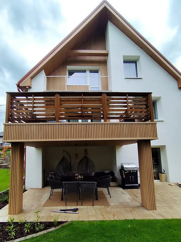 Zastosowania zewnętrznych paneli ściennych NECOWOOD